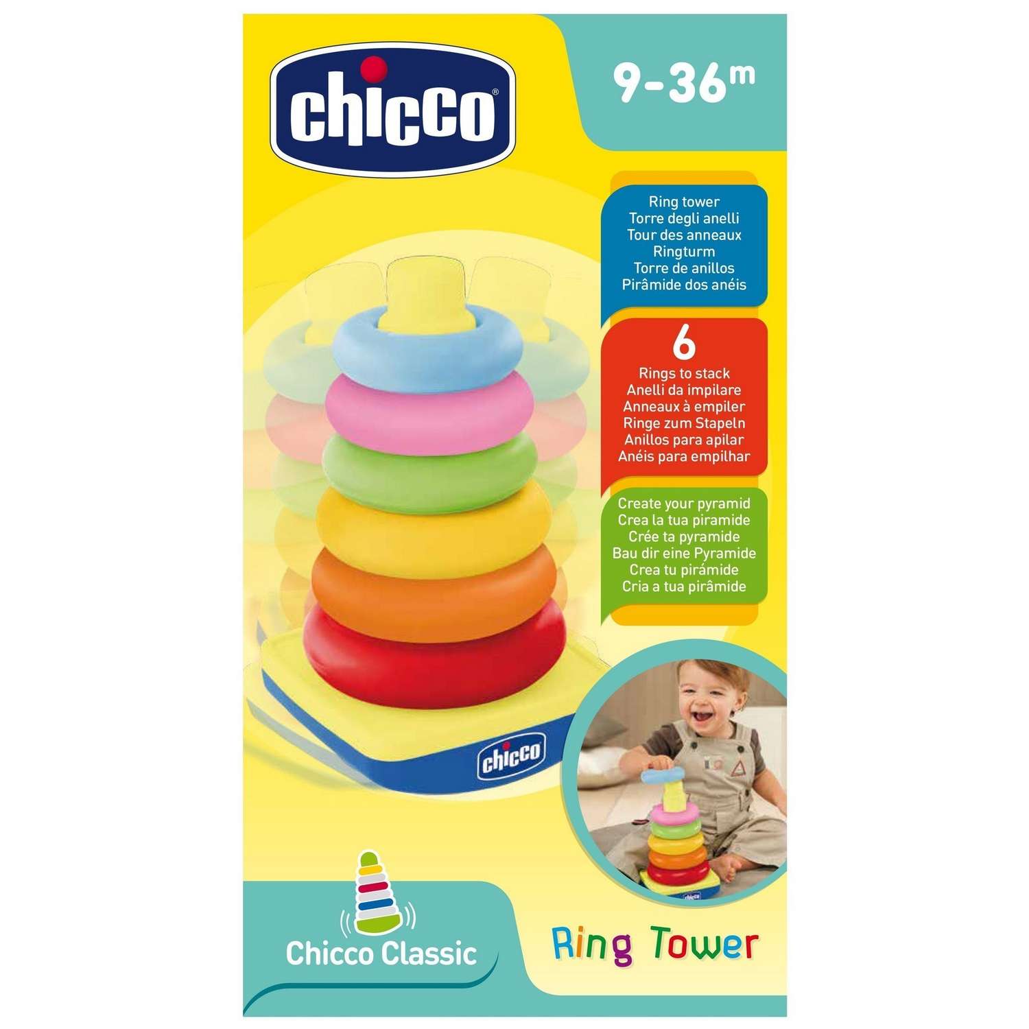 Игрушка Chicco пирамидка - фото 3