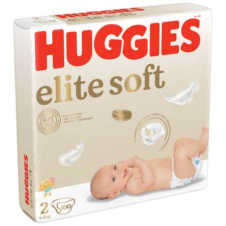 Подгузники Huggies Elite Soft 100 шт. 2 (4-6 кг)