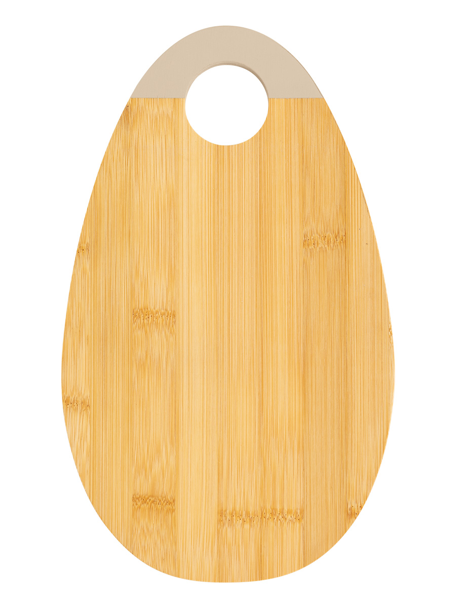Доска разделочная DeNASTIA бамбук c цветным краем 30x18x1.5 см бежевый - фото 4