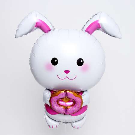 Шар Страна карнавалия фольгированный 28» «Кролик с пончиком»