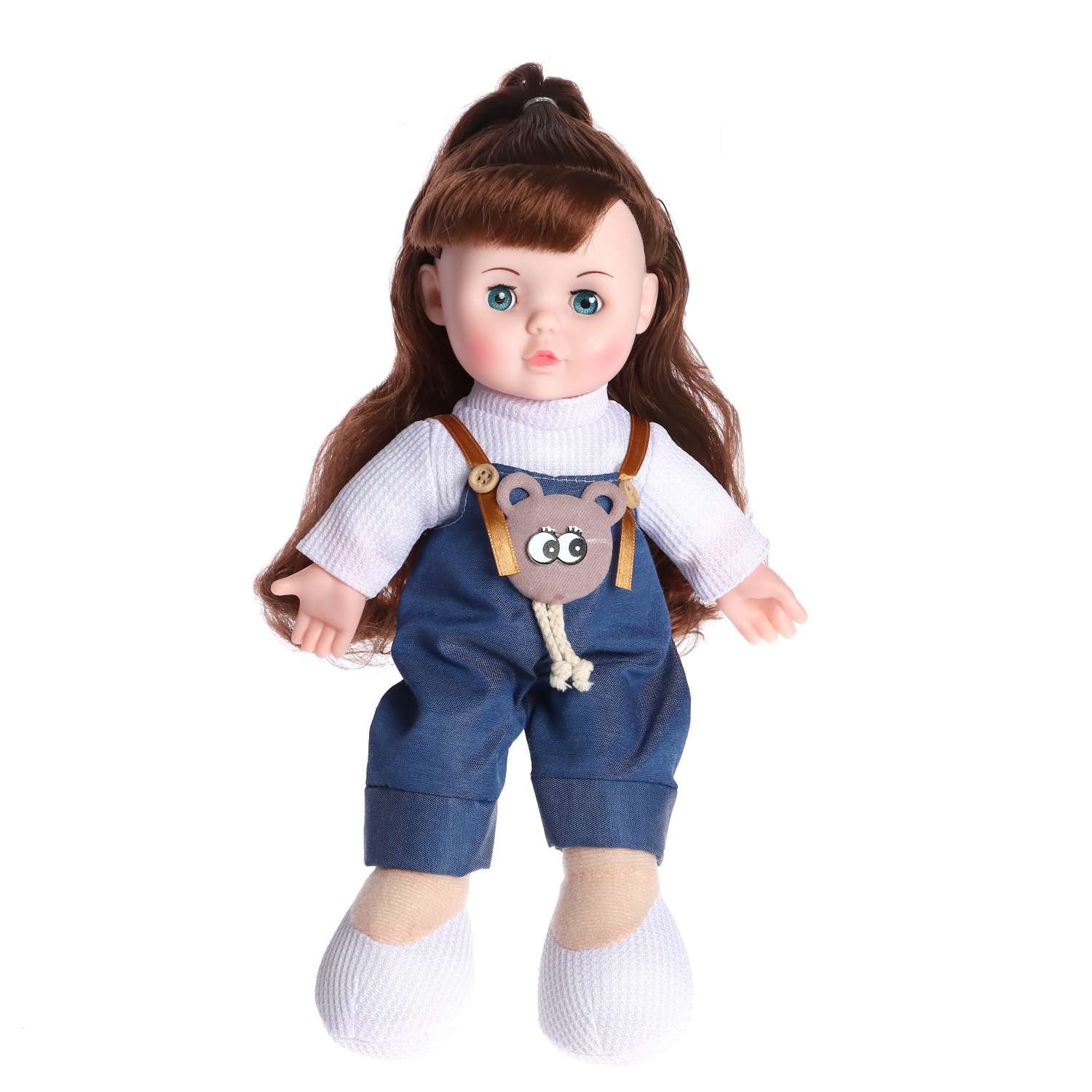 Кукла Sima-Land мягконабивная «Милашка» 32 см со звуком в комбинезоне 7042180 - фото 1