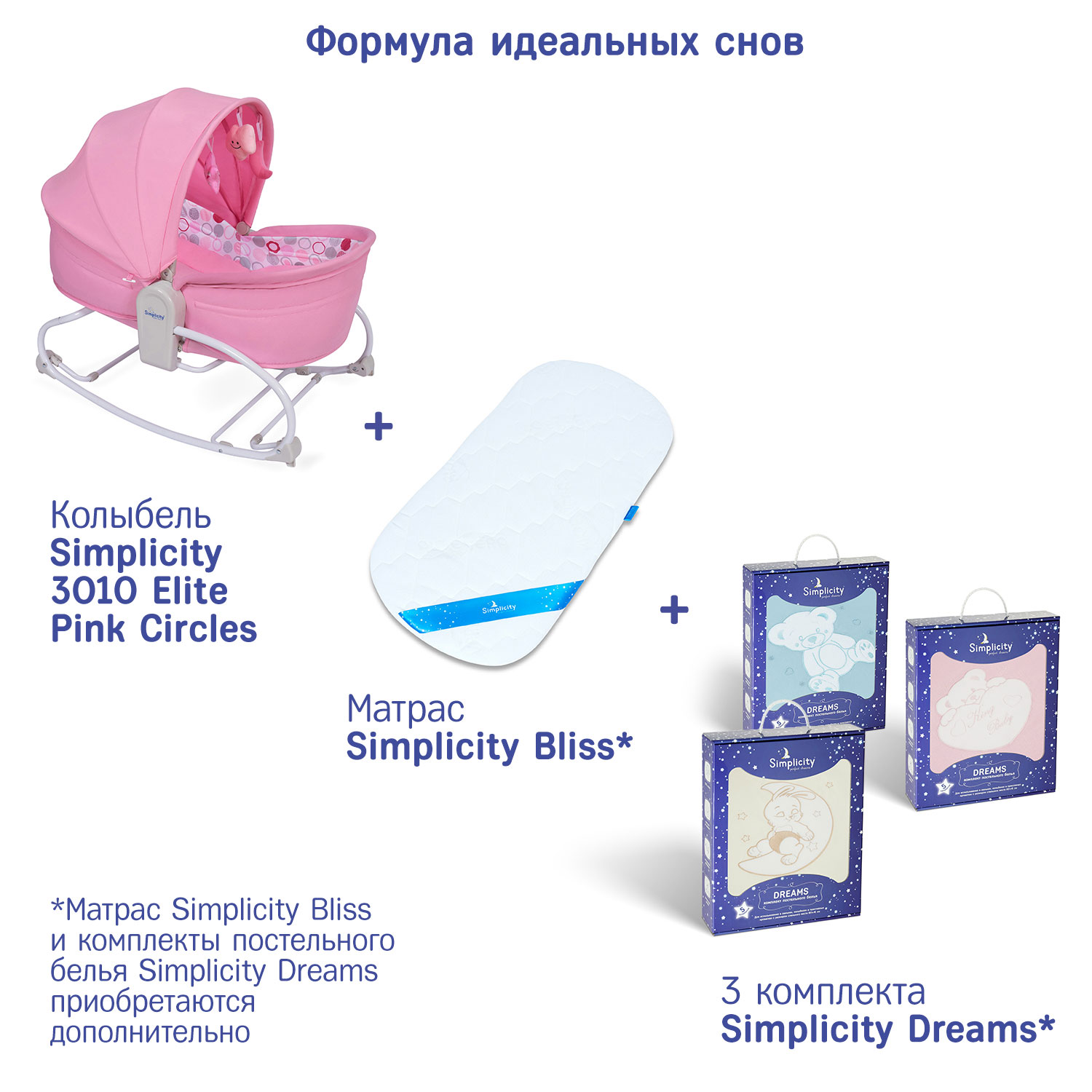 Колыбель SIMPLICITY 3010 Elite Pink Circles SIM_3010E_116 - фото 16