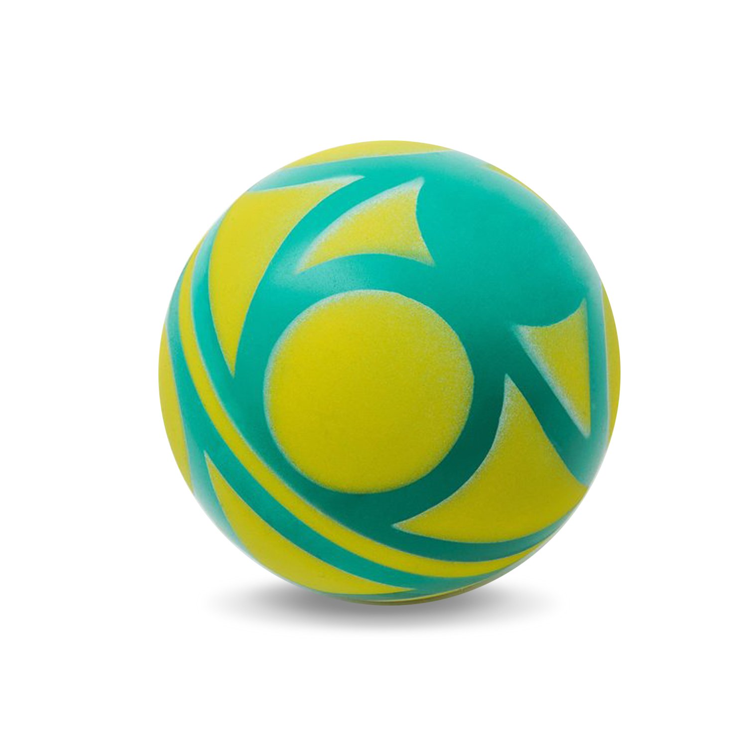 Мяч ЧАПАЕВ диаметр 100 мм «Вертушок» бирюзово-желтый - фото 2