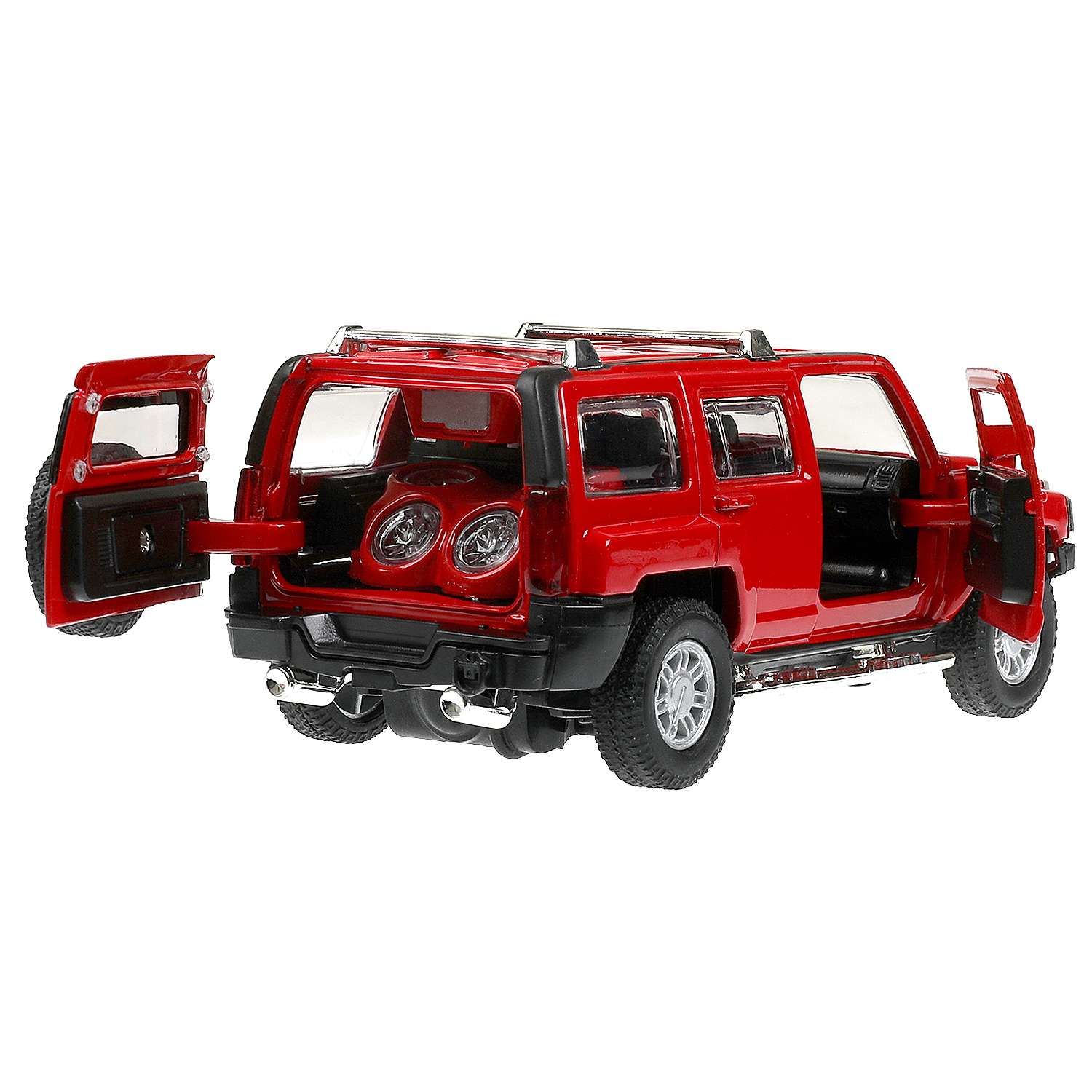 Автомобиль Технопарк Hummer H3 красный 380129 - фото 7