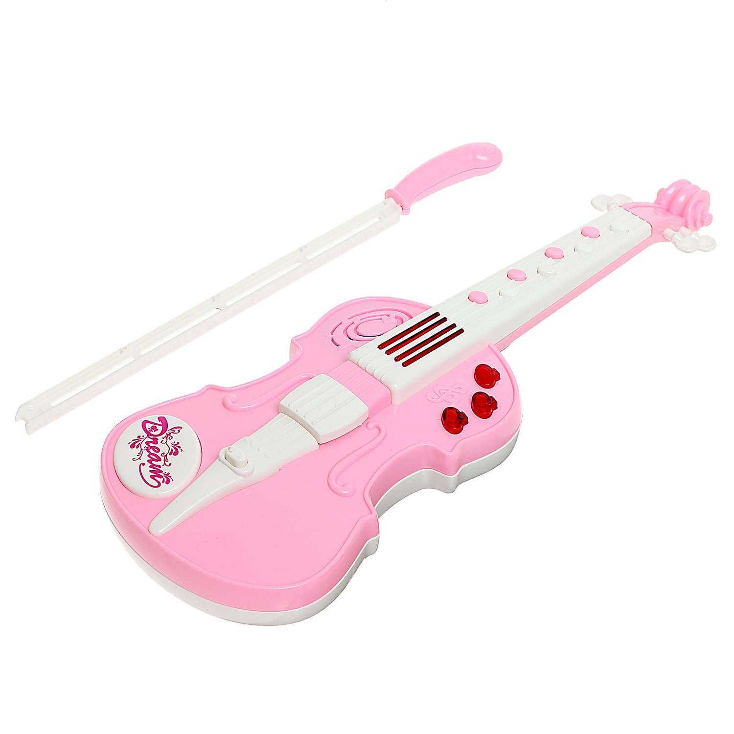 Игрушка Sima-Land музыкальная «Скрипка» световые и звуковые эффекты цвет розовый - фото 2