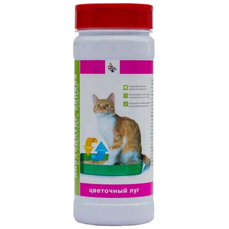 Ликвидатор запаха КиСка для кошачьего туалета Цветочный луг 600 г