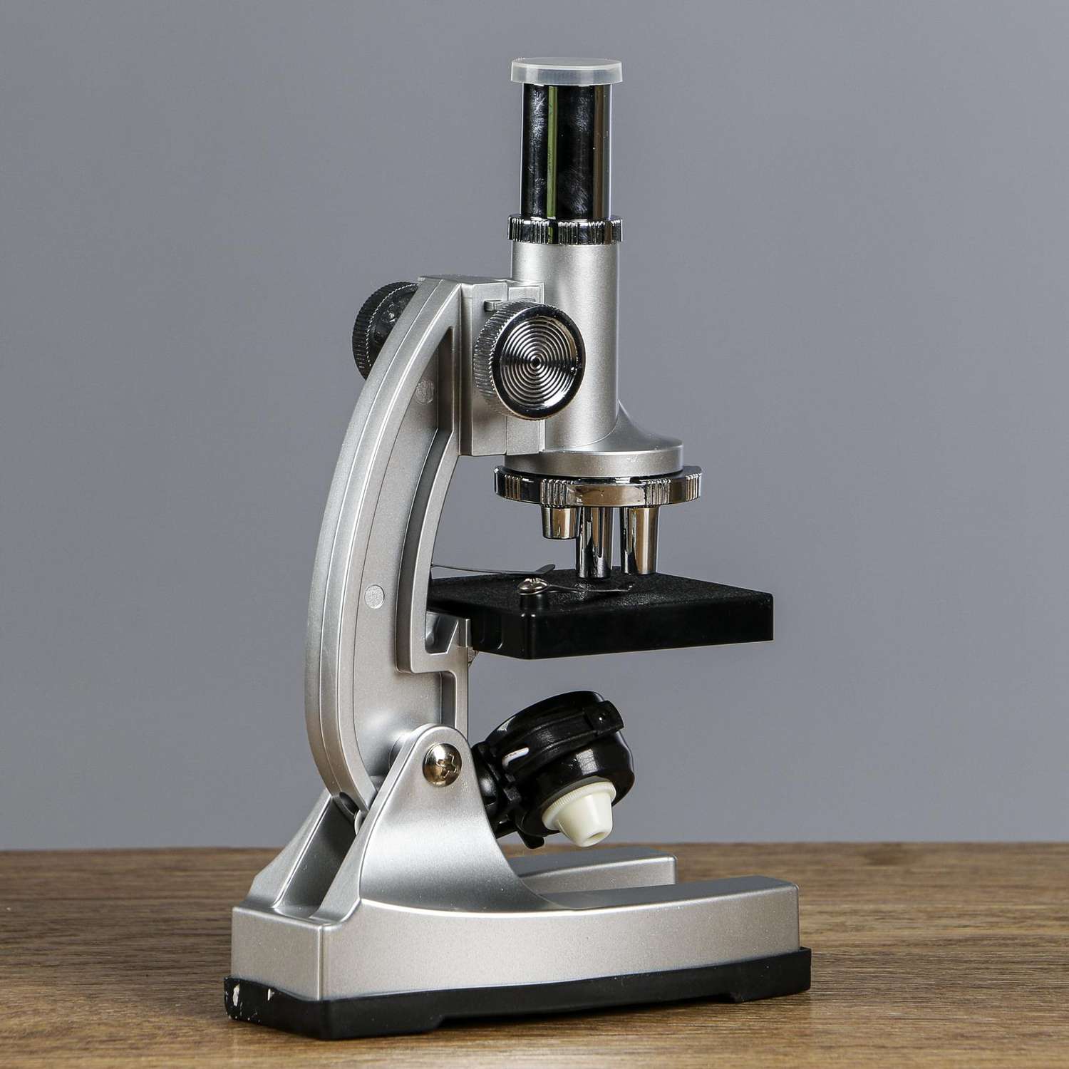 Микроскоп Sima-Land «Исследование» кратность увеличения 600х 300х 100х с подсветкой серебристый - фото 6