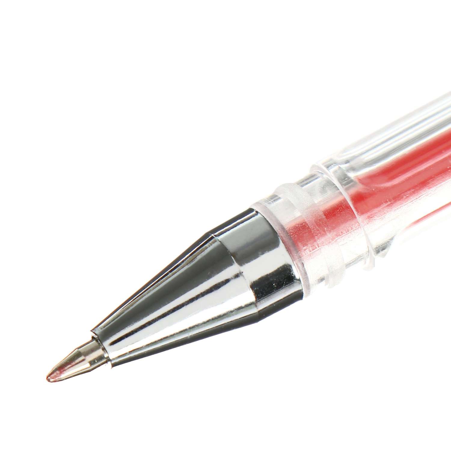 Ручка Sima-Land гелевая 0.5 мм красный прозрачный корпус - фото 3