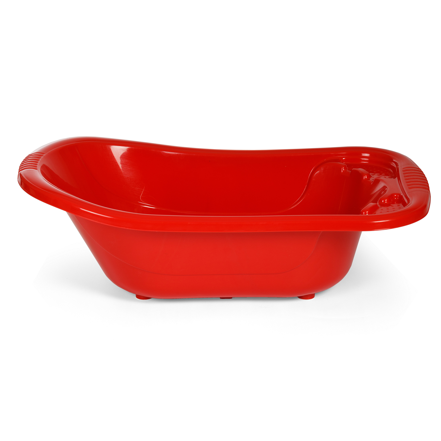 Ванна детская elfplast для купания со сливным клапаном 50 л красный - фото 4
