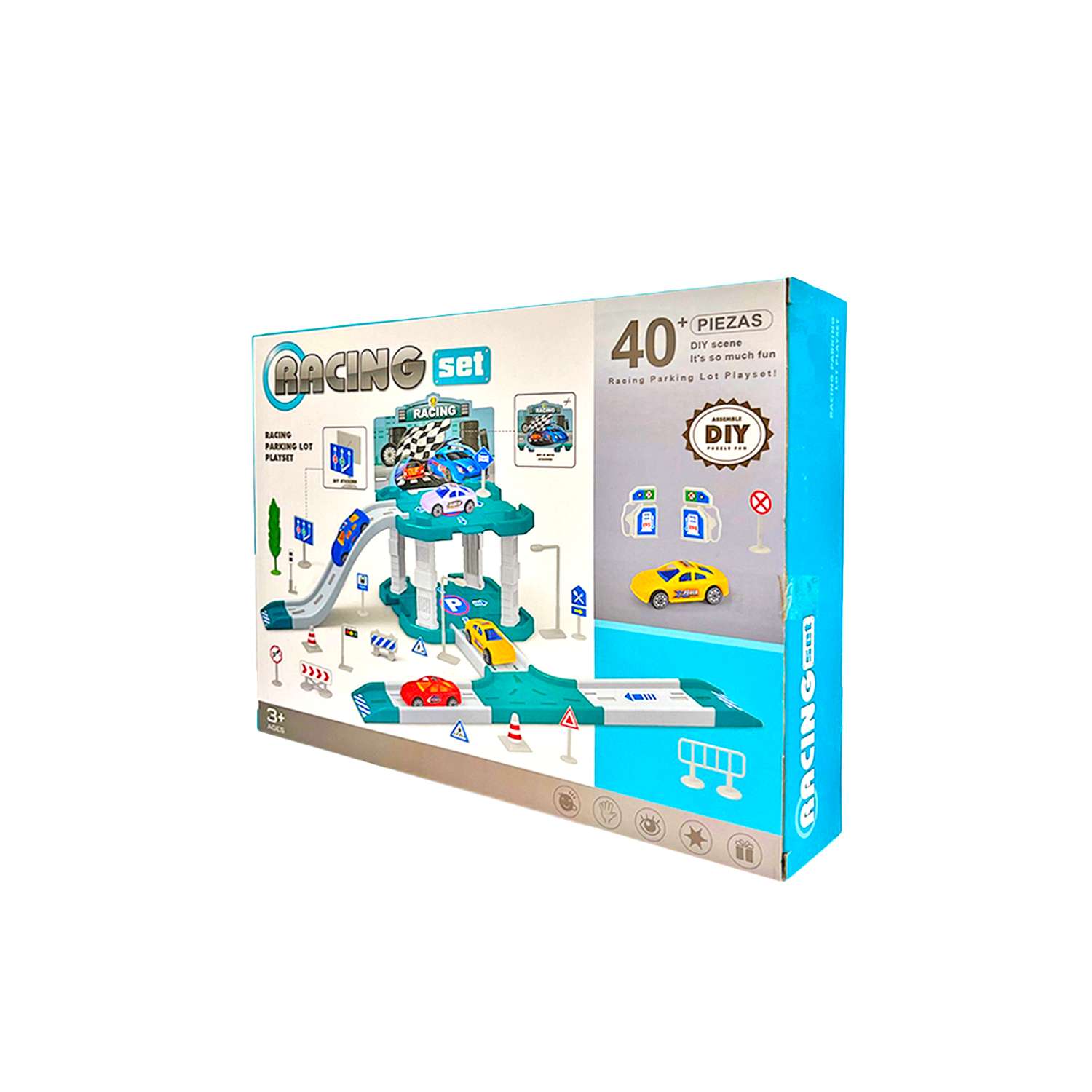 Игровая трек-парковка SHARKTOYS два яруса две машины 1000000014 - фото 1