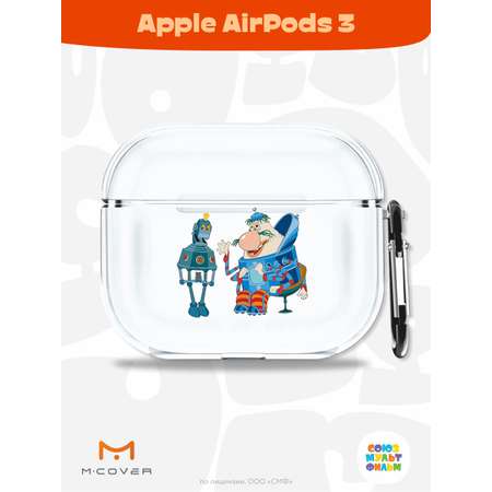 Силиконовый чехол Mcover для Apple AirPods 3 с карабином Громозека и робот