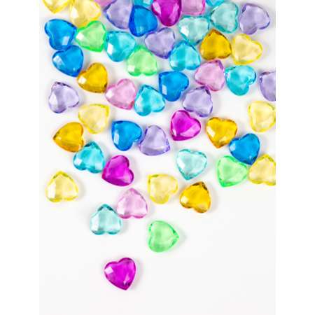 Акриловые кристаллы Сердца Color Si Разноцветные 30 шт
