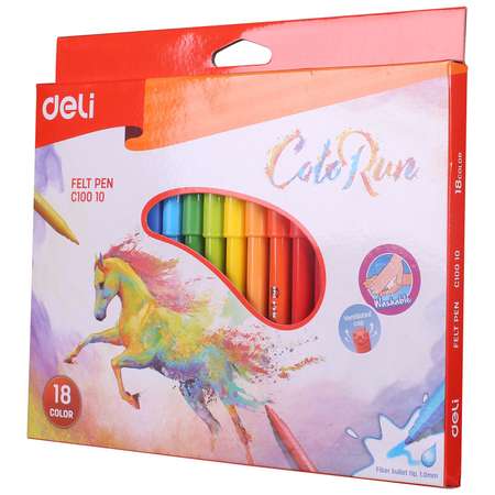 Фломастеры Deli ColoRun 18цветов EC10010