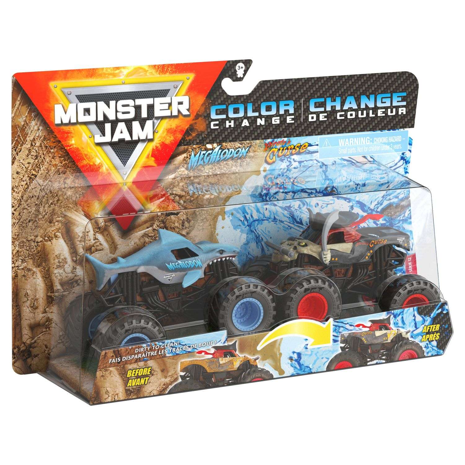 Машинка Monster Jam 1:64 2шт MegalodonV PiratesCurse6044943/20128653 6044943 - фото 4