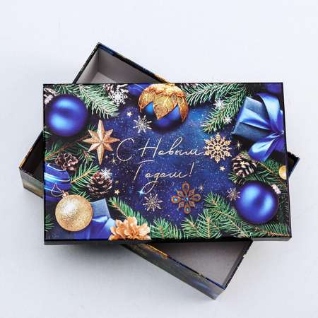 Коробка Дарите Счастье подарочная «Новогодние игрушки». 28×18.5×11.5 см