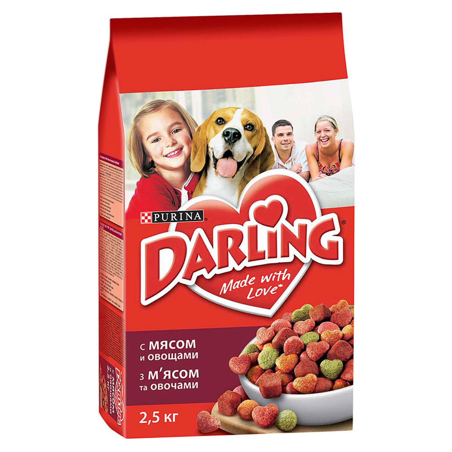 Корм для собак Darling с мясом и овощами 2.5кг - фото 1