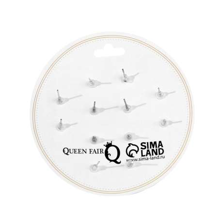 Пусеты 6 пар Queen fair