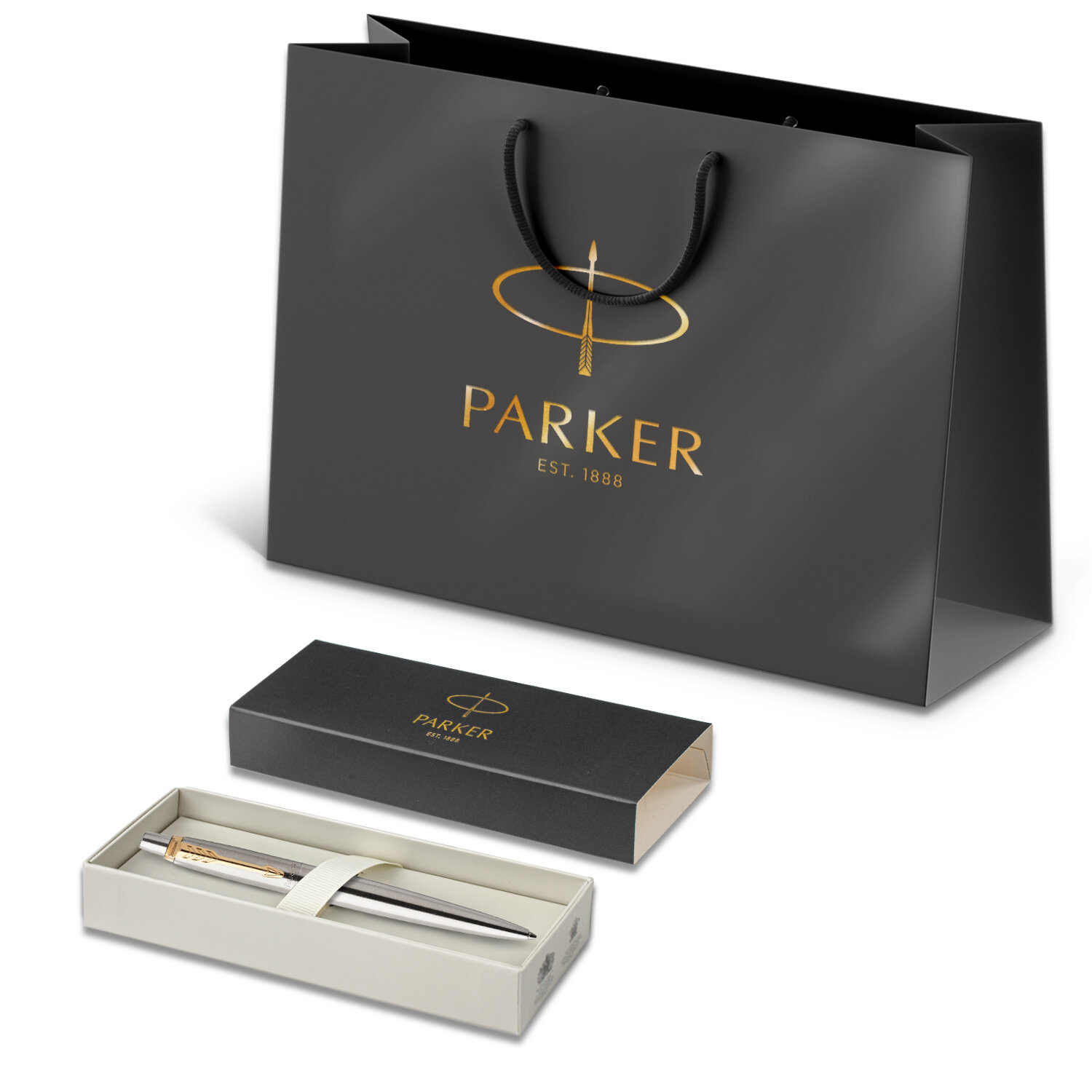 Ручка шариковая PARKER синяя красивая Parker подарочная в пакете