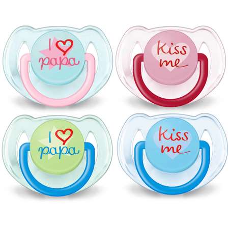 Пустышка Philips Avent Classic Kiss me 6-18месяцев 2шт SCF172/70