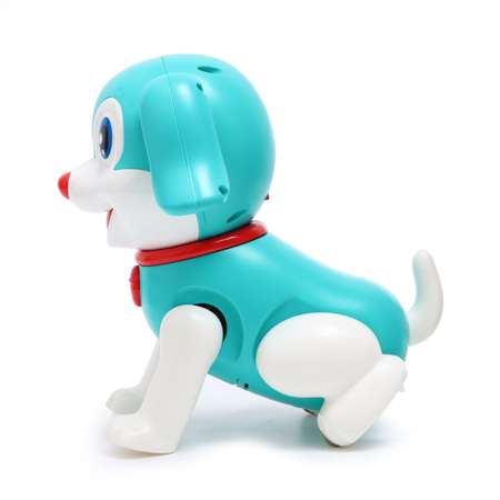 Собака Sima-Land Тобби двигается со светом и звуком работает от батареек цвет голубой