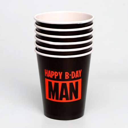 Набор бумажной посуды Страна карнавалия Happy B-day Man