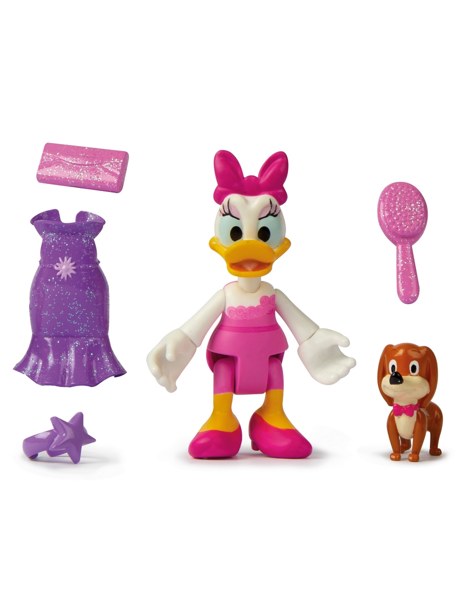 Игровой набор Disney Минни: Новый образ с питомцем (фигурка 12 см в сумочке 16х13 см светло-розовый) - фото 4