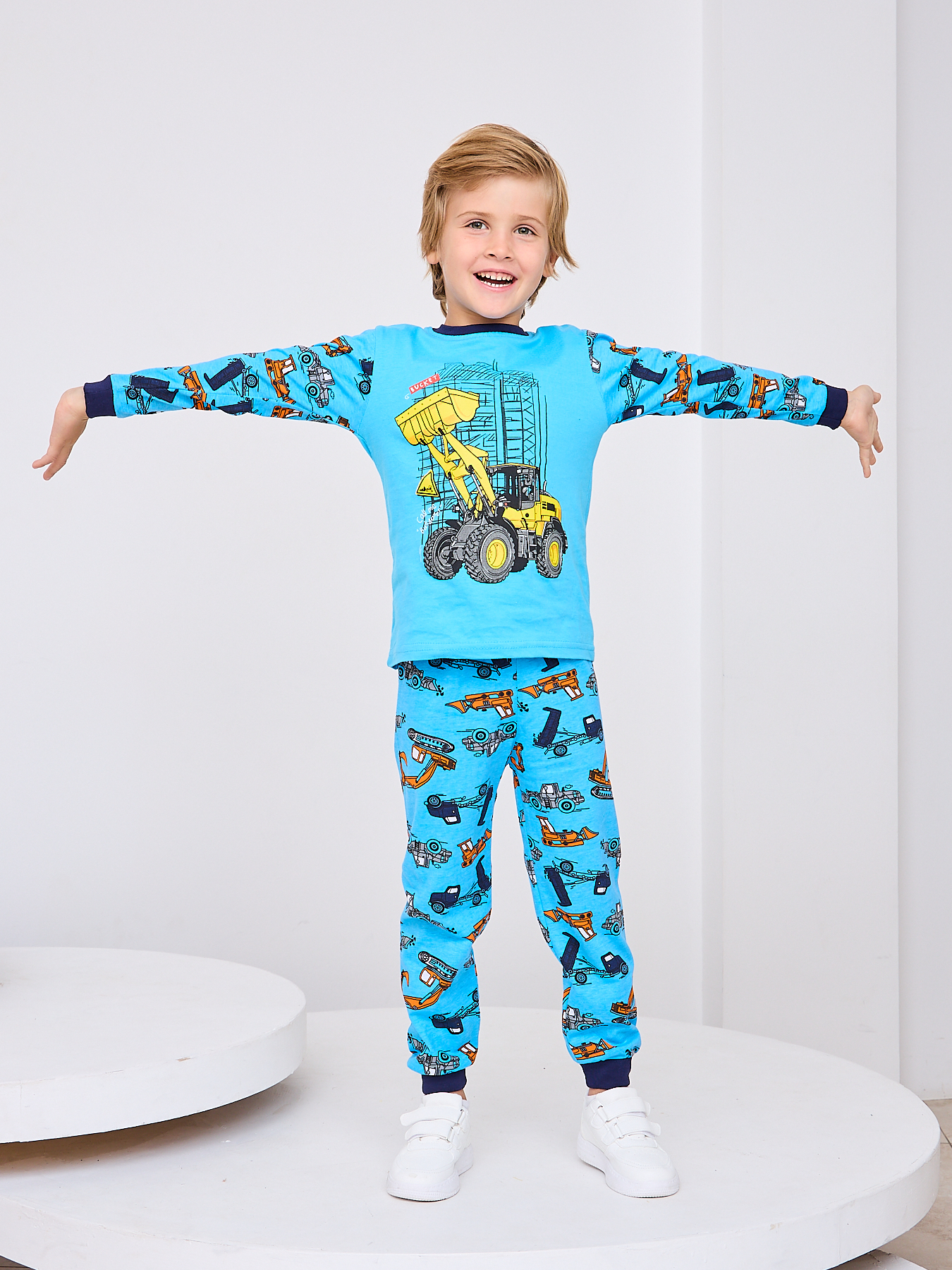 Лонгслив и штанишки Mil Art kids 1902201529SUIT-SLEEP-BOY-BLUE - фото 4