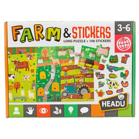 Игра настольная развививающая HEADU Ферма для детей с 3 лет