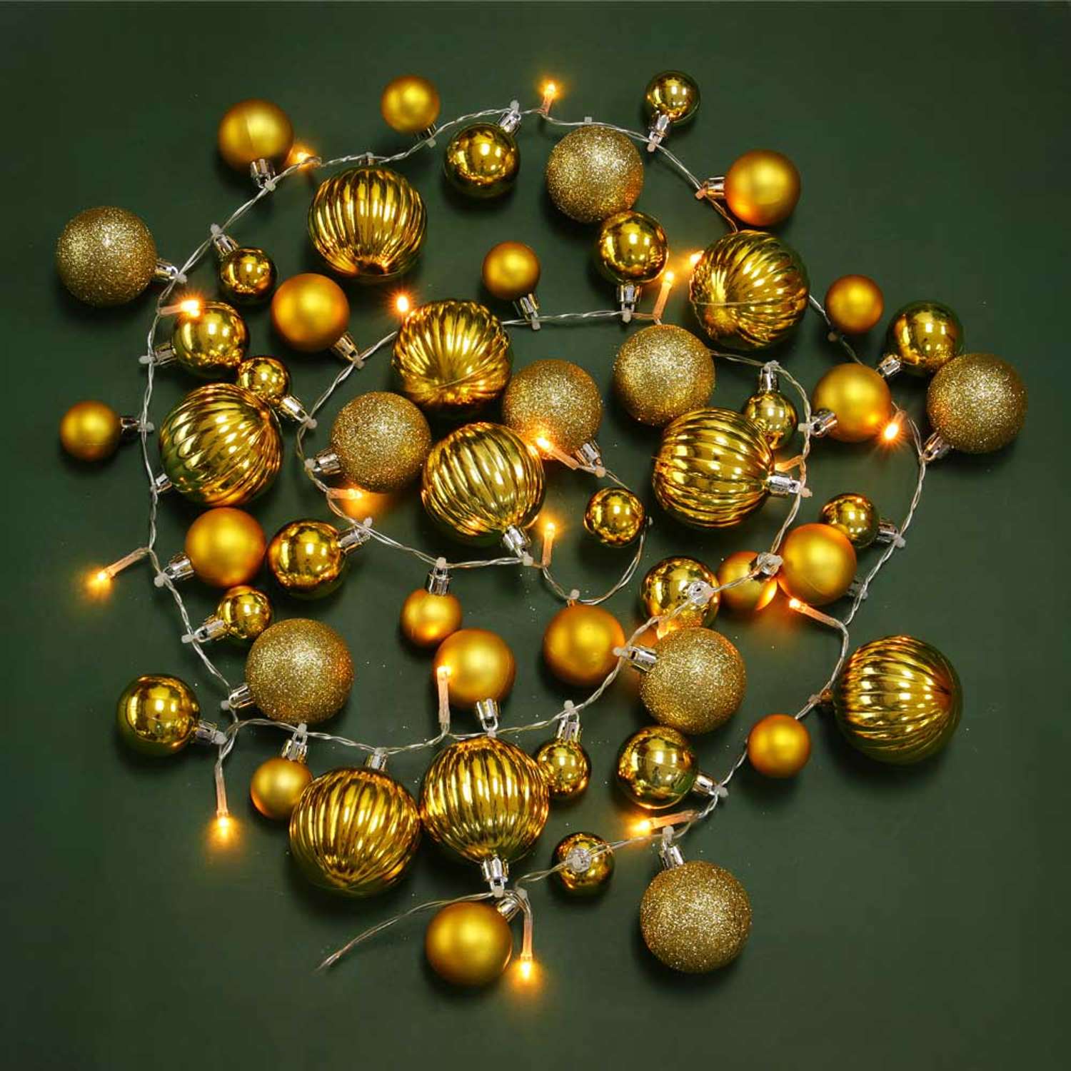 Светодиодная гирлянда Сноубум Декоративная из шаров 5 LED 281 см 1 режим - фото 1