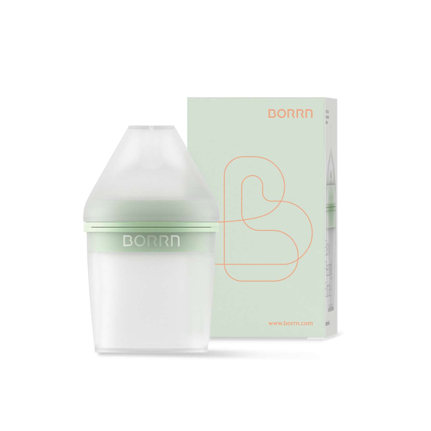 Бутылочка антиколиковая BORRN Baby Feeding Bottle 150 мл зелёная - фото 1