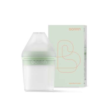 Бутылочка антиколиковая BORRN Baby Feeding Bottle 150 мл зелёная