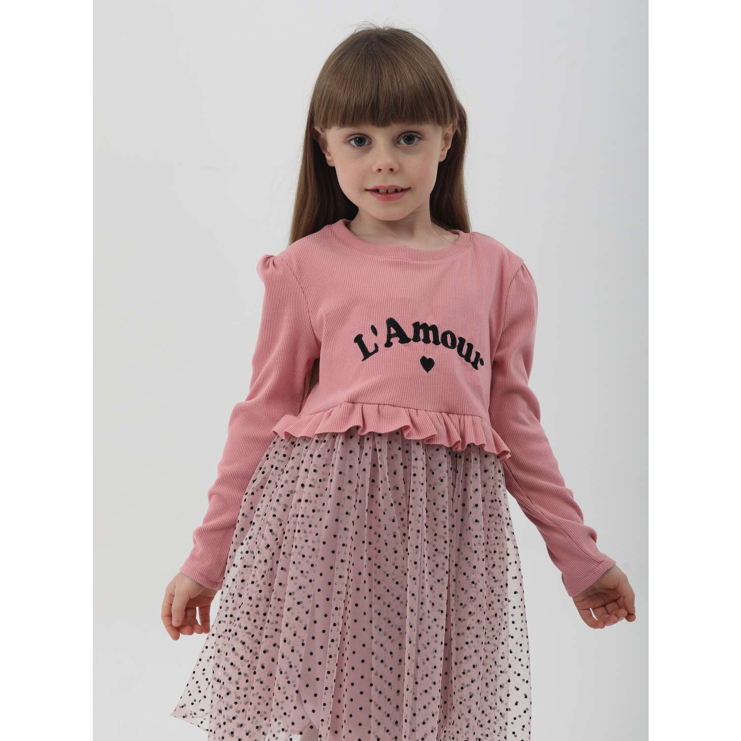 Платье BabyDreams ПТ_2/розовое платье для девочки любовь - фото 2