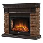 Портал Firelight Bricks Wood 30 камень коричневый - шпон темный дуб