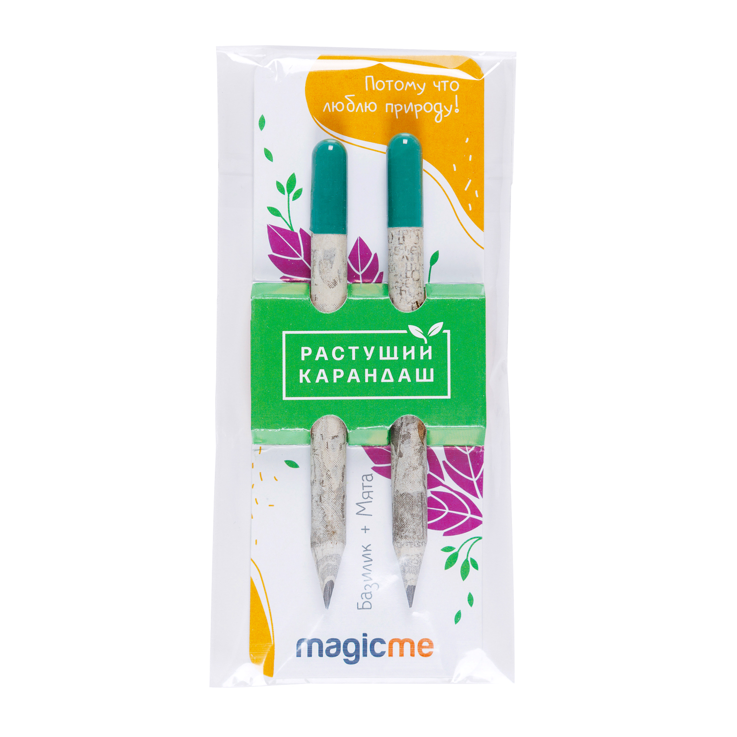 Растущий карандаш magicme mini (2 шт) Голубая Базилик + Мята - фото 4