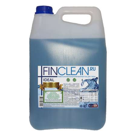 Концентрированный эко-гель FINCLEAN.RU Ideal 5л - 85 стирок - универсальный