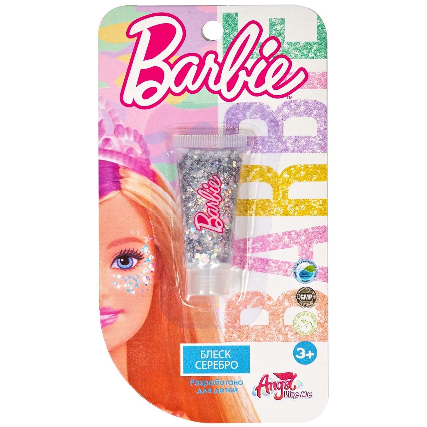 Детская косметика для девочек Barbie Блеск для лица Серебро - фото 8