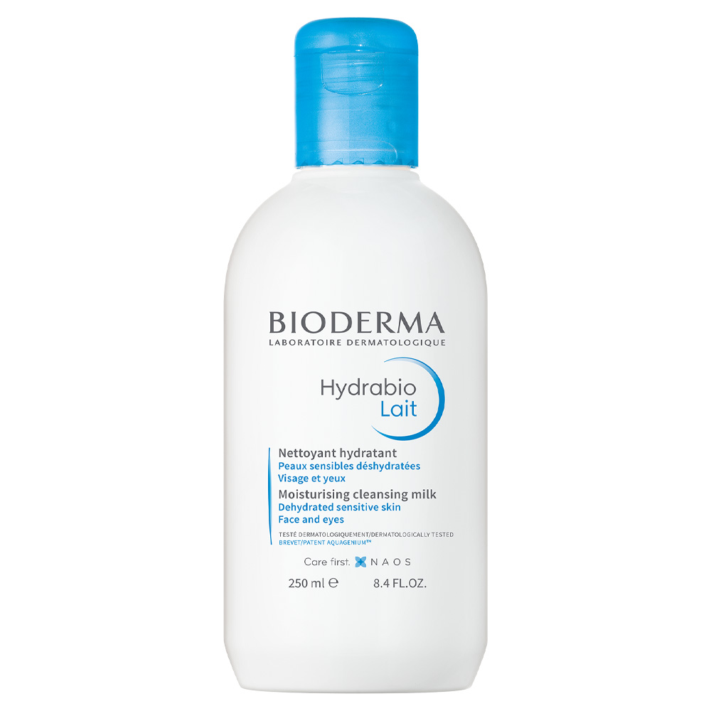 Молочко Bioderma Hydrabio увлажняющее для очищения сухой и обезвоженной кожи лица 250 мл - фото 1