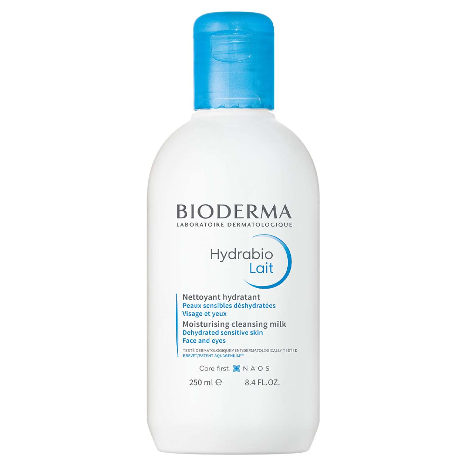 Молочко Bioderma Hydrabio увлажняющее для очищения сухой и обезвоженной кожи лица 250 мл - фото 1