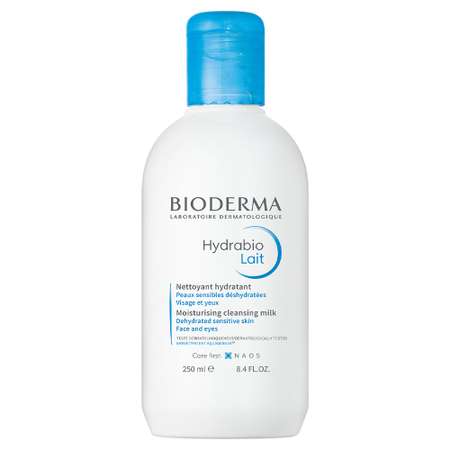 Молочко Bioderma Hydrabio увлажняющее для очищения сухой и обезвоженной кожи лица 250 мл