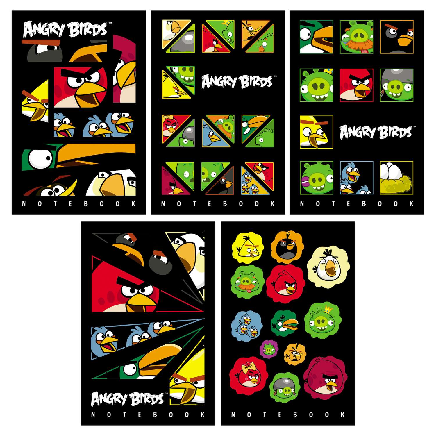 Блокнот Hatber Angry Birds А7 Цветной блок 48л в ассортименте 48Б7B1к - фото 1