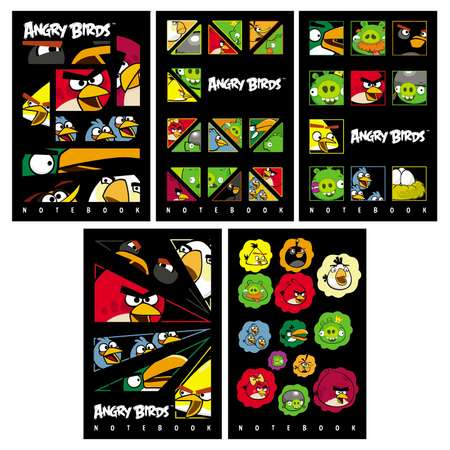 Блокнот Hatber Angry Birds А7 Цветной блок 48л в ассортименте 48Б7B1к