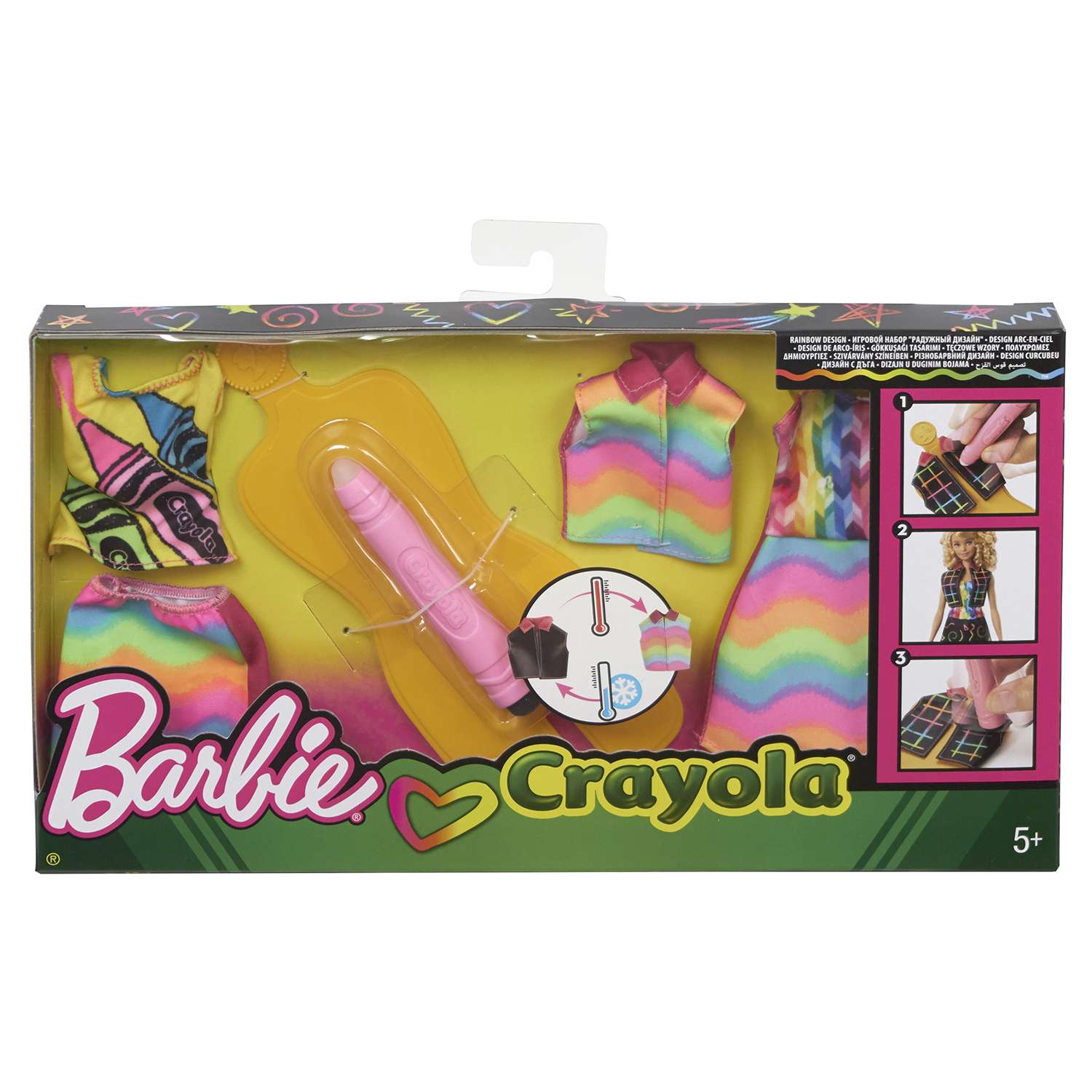 Набор Barbie Crayola раскрась наряды FHW86 FHW85 - фото 2