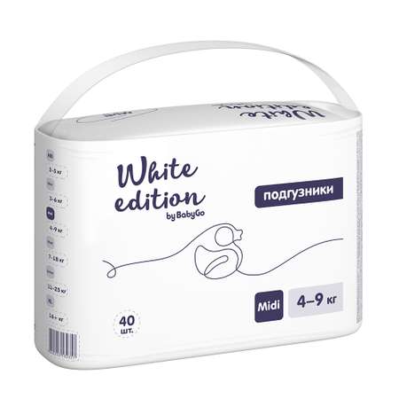 Подгузники White Edition Midi 4-9кг 40шт