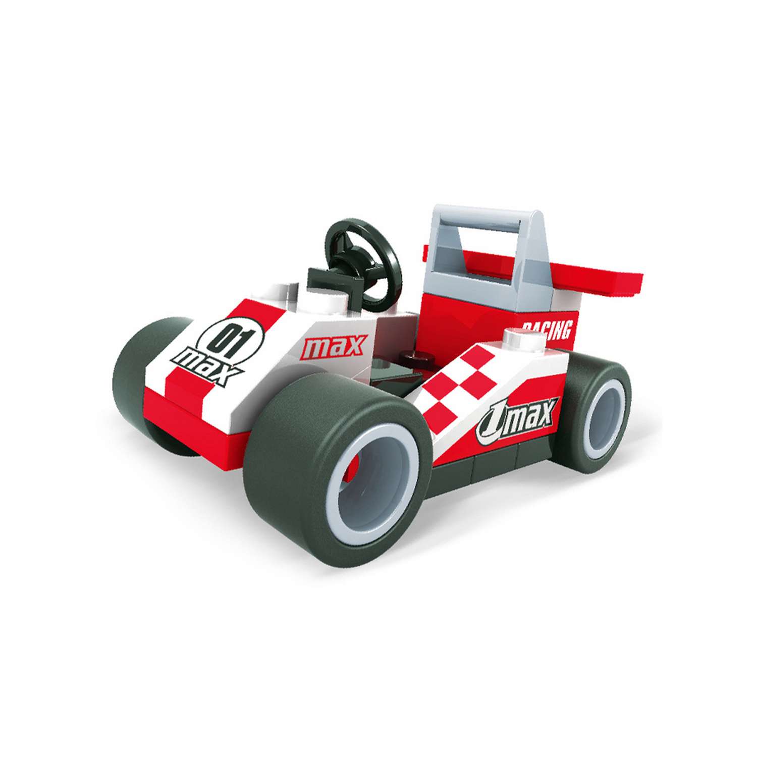 Конструктор AUSINI Формула чемпионов: Карт 01 max бело-красный 36 деталей - фото 1