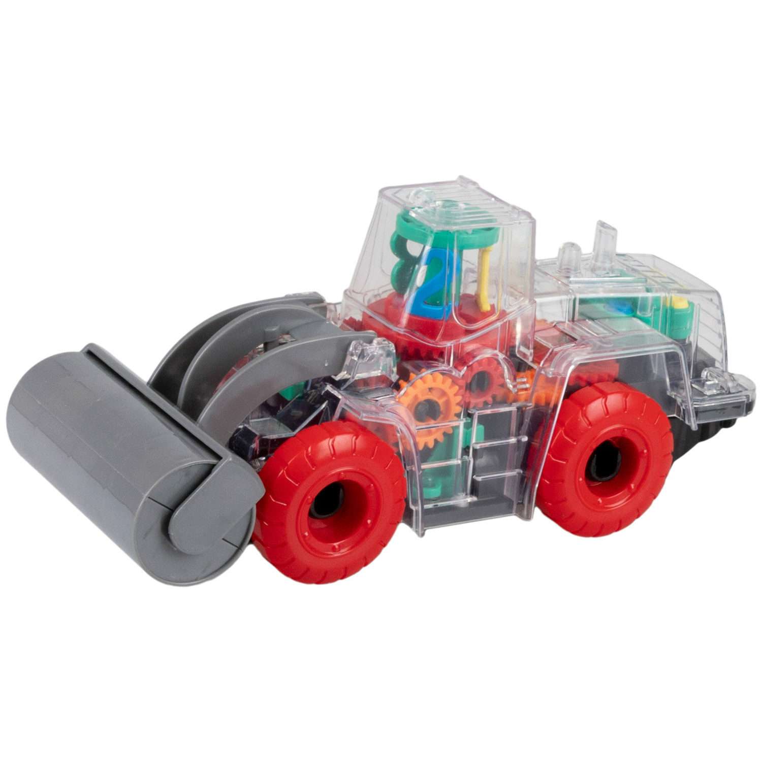 Интерактивная игрушка 1TOY Спецтехника Каток прозрачный с световыми и звуковыми эффектами красный с зеленым - фото 1