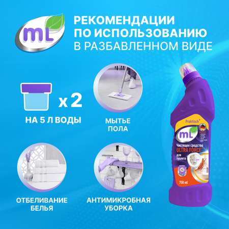 Средство чистящее ML Ultra Force для туалета 750мл