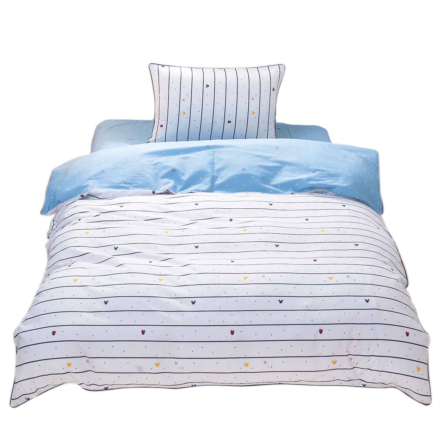 Комплект постельного белья Sofi de Marko 1.5 спальный Микки голубой - фото 1