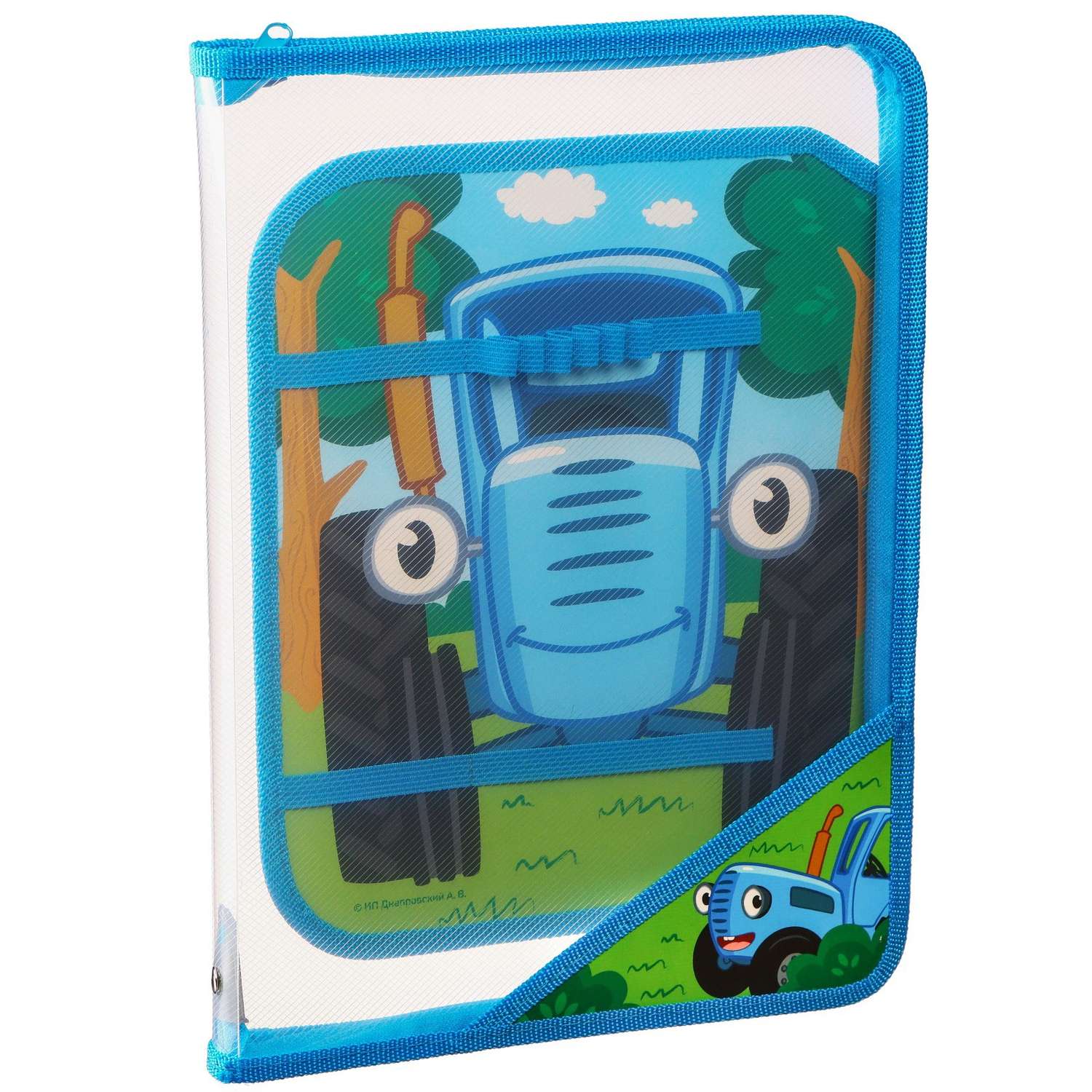 Папка Sima-Land пластиковая А4 на молнии Синий трактор - фото 3