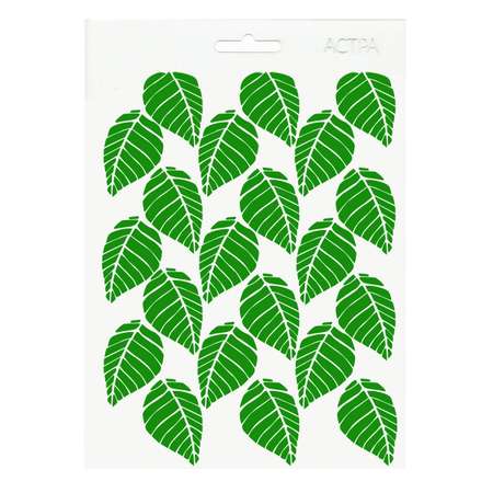 Трафарет пластиковый Astra Craft многоразовый для декорирования рисования творчества А5 Крупные листья