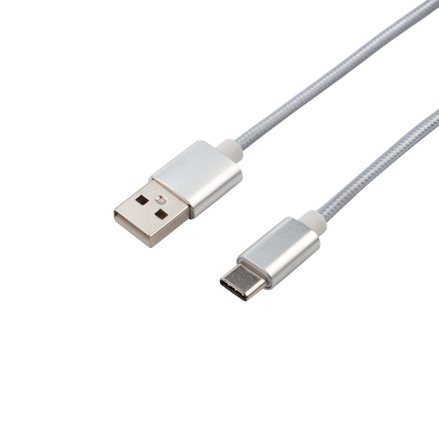 Кабель REXANT USB - Type-C 1 метр в серебристой нейлоновой оплетке - фото 2